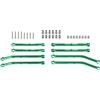 GPM Alluminio 7075-T6 Alloy Front & Rear Link Set per Axial 1/30 SCX30 Ford Bronco AXI-2048 / Jeep Wrangler AXI-2261 Rock Crawler Upgrades - Verde