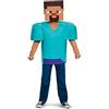 MINECRAFT Disguise DISK65639L Classic Steve Minecraft, costumi di Halloween per bambini, unisex, blu, S