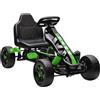 AIYAPLAY, go-kart a pedali per bambini, karting con ruota libera, freno, ruote EVA antiscivolo, avanti e indietro, auto a pedali per ragazzi e ragazze di 3 a 6 anni, verde