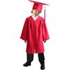 Generic Abito da Laureato Set, 2025 Toga Laurea per Bambini Asilo Costumi Laurea e Tocco Cappello Costume da Laureato per Bambini Studenti Elementare Medi Linea Costume Travestimento (A0a1-RD1, 4-5 Anni)