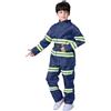 Generico Costume da Pompiere per Bambini Set Completo con Giacca Pantaloni e Cintura Vestito da Vigile del Fuoco Bambino con Strisce Riflettenti per Carnevale Halloween Feste 3-10 Anni (Blue, 4-5 Years)