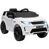 AIYAPLAY Macchina Elettrica per Bambini 3-6 Anni 12V Licenza Land Rover Discovery, 3-5km/h Auto Elettrica per Bambini con 2 Motori, Telecomando, Cintura, Musica, Clacson e Fari, Bianco