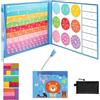 NNBWLMAEE Libro Dimostrativo sulle Frazioni Magnetiche, Tessere Magnetiche Educative di Alta qualità, Puzzle Frazioni Magnetiche, Set di Blocchi di Gioco per L'apprendimento E L'insegnamento (C)