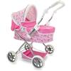 Teorema Giocattoli Teorema Ciao Ciccio - Carrozzina In Metallo Schienale Regolabile, 47x17x60 h 72, Bianco/ Beige
