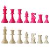schach queen SchachQueen - Pezzi degli Scacchi di plastica Altezza re 97 Millimetri Rosa/Bianco