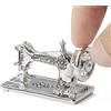 Odoria Casa delle Bambole Macchina da Cucire: 1/12 Scala Miniatura Tavolino da Cucire Argento per Laboratorio di Cucito Vintage - Mini Accessorio Retro