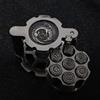 BESCON DICE Revolver - Set di 7 dadi in metallo, poliedrici, con custodia cilindrica, stile cyberpunk, per giochi di ruolo da tavolo come Dungeons and Dragons, giochi da tavolo