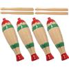 Mikinona Set 4 Pezzi Strumenti Musicali per Ragazzo Ragazza in Legno con Design Delicato, Resistenti senza Sbavature, Gioco Percussione Educativo per Ragazzo Ragazza