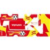 Playoff Adesivi Playmyplanet Calcio Spagna compatibili con Playmobil Bus 5106, 5025, 4419, 5603 e 3169
