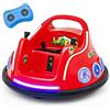 COSTWAY 12V Autoscontro Elettrico per Bambini, Macchina Elettrica per Bambini con Design Girevole a 360° Telecomando Luci Musica, Macchina Cavalcabile per Bambini 37-96 Mesi (Rosso)