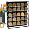 Generico Challenge Coin Display - Challenge | Showcase Stand | Clear Acrylic Round Holder | Removable Desktop Storage Box for Medals Badges Buttons Collection Exhibit Showcase Collectors