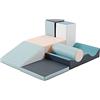 IGLU Soft Play Discoverer 7 XL Cubi Psicomotricità Blocchi per Bambini in Schiuma Set da Gioco 1 anno Montessori per attività Blocchi di Costruzione 12+ mesi (Pastel)
