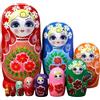 NIDONE 10 pezzi/set bambole russe che nidificano, bambola matrioska impilabile in legno, per bambini, adulti, decorazione per scaffali per la casa, 21 cm