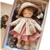 Pesoncarl Bambola di pezza con scatola 11x2x5 Ragdoll con cappello, borsa, scarpe e altre decorazioni Simpatici giocattoli per bambole di pezza per neonati e bambini piccoli Regali di compleanno ideali per Na