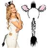 Boland - Set costume, cerchietto con orecchie e coda, animale, tiara, zoo, giungla, costume, carnevale, festa a tema, accessorio
