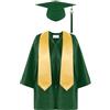 Generico Toga Laurea Bambini Set con Stola Toga Accademica Cappello Tocco e Nappa, Costume Uniforme per Cerimonia Diploma Asilo Scuola Materna e Primaria Diplomino Foto Ricordo Outfit Palcoscenico Performance