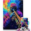 AITEXI Puzzle da 1000 pezzi per adulti Trombettista in Neon Giocattolo educativo intellettuale decomprimente perché è ideale come regalo per tutta la famiglia 52x38cm