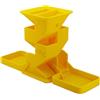 YlobdolY Torre di dadi pieghevole con doppio vassoio, portatile, stampa 3D, torre pieghevole per dadi DND per draghi e dungeon, giochi di ruolo da tavolo, giallo