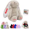 JABECODIFA Peluche Coniglietto Personalizzato Con Foto E Testo, Animale Di Peluche Su Misura Come Primi Regali Di Pasqua Personalizzati Per Neonati Bambini E Adulti A Pasqua E Natale, 25cm