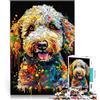 SYUNFEI Puzzle 1000 pezzi per adulti Lagotto Romagnolo Dog Art per regali di puzzle fantastici regali e giocattoli 10,27 x 14,96 per adolescenti da 14 anni e oltre