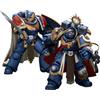JOYTOY Warhammer 40K Action Figure SpaceMarine Ultramarines Marneus Calgar, Capitolo Maestro e Guardia d'onore Victrix con Scudo Tempesta e Spada Potenza