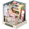 ELPHNUTSEY Kit fai da te in miniatura per casa delle bambole con mobili, scala 1:24, mini casa delle bambole in legno, antipolvere, per bambini, adolescenti, adulti (Beatific Atelier)