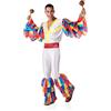 kimokawaii Costume da Ballerino Rumba Caraibico per uomo M/L