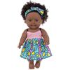 URFEDA Bambola nera africana, bambina afro con capelli ricci, 12 pollici realistica bambola in vinile morbido, simulazione neonato bambola ragazza con abbigliamento rimovibile, giocattolo regalo di Natale