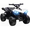 AIYAPLAY Quad Elettrico per Bambini ATV con Batteria Ricaricabile 6V, Moto per Bambini con Fari LED e Musica, per Interni ed Esterni, Età 37-72 Mesi, Bianco