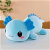 Generic Grazioso cuscino di peluche Axolotl, 30 cm, morbido cuscino di peluche (blu)