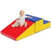 LIFEZEAL Set di Blocchi Morbidi in PU e EPE, Attività per Bambini per Arrampicata e Gattonare，Giocattolo Creativo con Rampa e scivoli per Bimbo 3+ anni, per Asilo e Cameretta (rosso)
