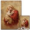 JIANGENNF Puzzle per adulti 1000 puzzle Madonna col Bambino Puzzle in cartone per 14+ Difficili da completare ma divertenti e umoristici Regalo di compleanno 26X38CM
