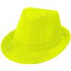 W WIDMANN MILANO Party Fashion - Cappello fedora neon con paillettes, accessorio per costumi da donna e da uomo, Carnevale e feste a tema