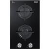 De'Longhi NSL230NC - Piano cottura a gas, 2 fuochi, 30 cm, nero