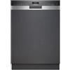 Siemens SN55ES12CE, iQ500 - Lavastoviglie intelligente, 60 cm, made in Germany, cassetto portaposate, particolarmente silenzioso, varioSpeed, autoOpen dry, rackMatic, luce interna, glassZone