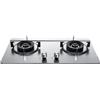 Generic Cucina a gas a doppio bruciatore, pannello in acciaio inossidabile, 4,8 kW, stufa a fuoco rapido con dispositivo di protezione contro lo spegnimento della fiamma(NG)