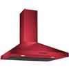Wiggo WE-E543R(RB) - Cappa da parete - 50cm - Rosso