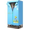 CABINE Asciugatrice Di Abiti Riscaldati, Guardaroba Di Asciugatura a Risparmio Energetico Cuscinetto da 15 Kg a Doppio Strato con Ruote/Blue 2