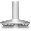 Zomagas Cappa aspirante da 76,2 cm, montaggio a parete senza canalizzati/senza condotti, cappa da cucina in acciaio inox, cappa di sfiato con filtri deflettori, ventola 3