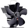YINZHD Mini ventilatore termodinamico for camino, 5 pale, bruciatore di tronchi, ventilatore ecologico, ventilatore silenzioso for camino, distribuzione del calore caldo invernale domestico(With Therm