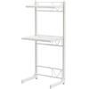Valdoza Scaffale Per Incolonnamento Lavatrice E Asciugatrice Per Bagno, Cucina | Scaffale Sopra La Lavatrice, Supporto Lavatrice Asciugatrice Materiale In Acciaio Al Carbonio,(White,161cm/63.3in-2)