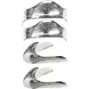 Modestone - 4 tappi per stivali in metallo, con 2 dita e 2 tacco, colore: argento