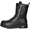 Cult Young Anfibio Nero CLJ005000 VEGANE F. Gomma 3,5CM Chiusura Laccio E Zip PATTINA con Son Logo