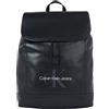 Calvin Klein Zaino Uomo Monogram Soft Flap Bagaglio a Mano, Nero (Black), Onesize