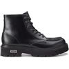 Cult Stivaletto uomo 431601 in pelle nera; mix di lacci e zip per una chiusura sicura; fondo in gomma tacco di 4 nr 40