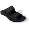 ENVAL SOFT Uomo Pantofole 7734500 Ciabatte con Doppio Strappo in Pelle Nero 42