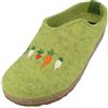 HAFLINGER Pantofole Unisex Adulto Grizzly Rübli 741042, Numero:37 EU, Colore:Verde