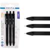 Pryma Penna Oil Gel Easy Tris 0,7 mm - Inchiostro Nero, Scrittura Fluida e Precisa, Set Penne a Scatto per Scuola, Ufficio e Casa