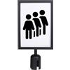 Generico Porta Segnaletica Tanchion - Cornice Bifacciale Verticale | Supporti Per Poster Da Espositore, Supporti A4 Per Controllo Folla Stanchions Sentry Barriera Coda, Barriere A Nastro Post Top Folle Guida