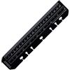 Be-Tool - Righello A5, in plastica, per quaderni ricaricabili con 6 anelli, colore: nero